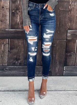 JEANS SKINNY HIGH-RISE SM ROTO