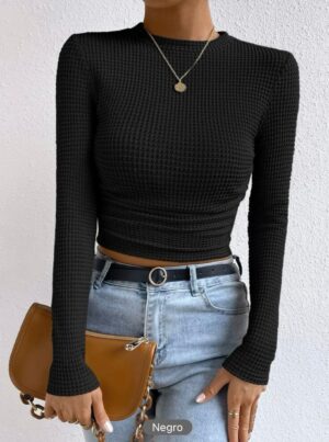 SUETER NEGRO TEJIDO SHEIN