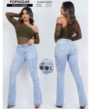 JEANS FLARE CARGO POPSUGAR