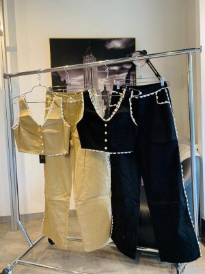 CONJUNTO TOP PANTALON ENCAJE CHIC ROYALE