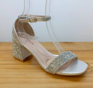 SANDALIA MELANIA SILVER I HEART