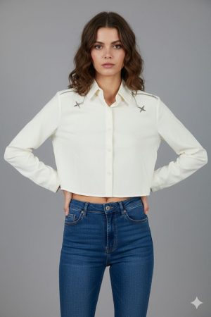 CAMISA CORTA CIERRRE EN LOS HOMBROS CH FOREVER