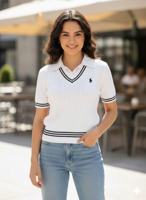 BLUSA TEJIDA CON DOBLE CUELLO PRINCESS