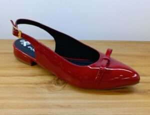 FLATS PUCCINI ROJO CHAROL CON LAZO