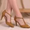 TACON LUPE STILETOS CAMEL I HEART
